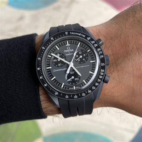 Watch Straps Speedmaster Moonwatch black rubber 